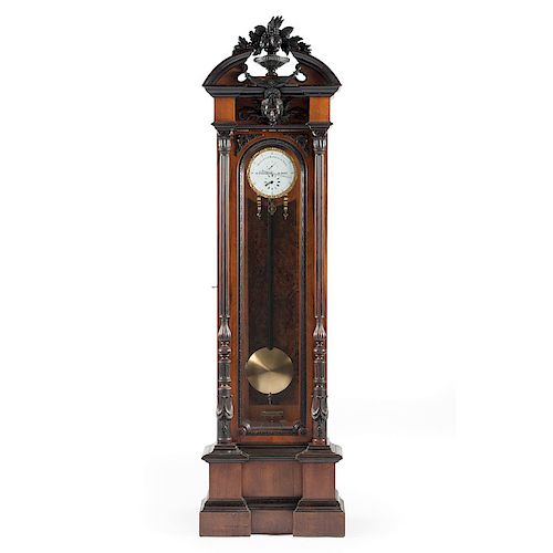 Fine German Jeweler's Regulator Clock, Dial Signed "W. Krause in Saaz" 
