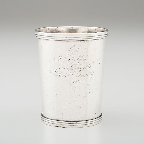 Kentucky Horticultural Society Coin Silver Julep Cup by Garner & Winchester