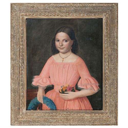 Folk Art Portrait of a Girl