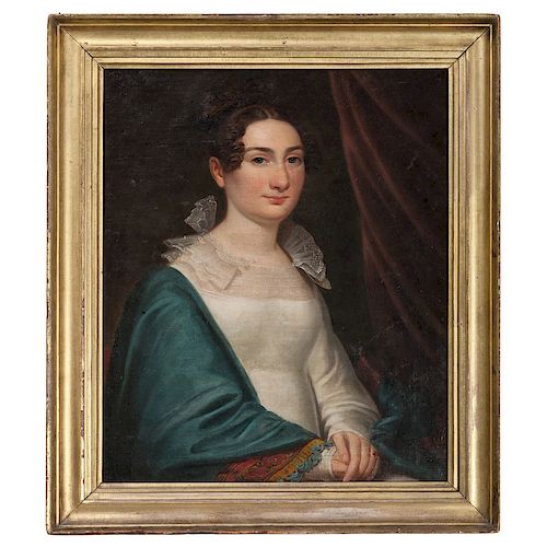 John Grimes (American, 1799-1837), Attr. Portrait of Lucy Smith Crittenden Thornton (1802-1885)