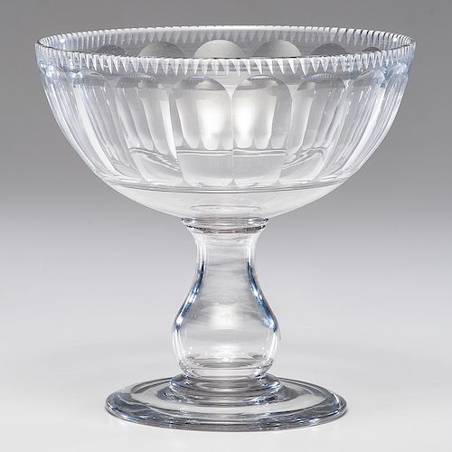 Pattern-Molded Glass Compote