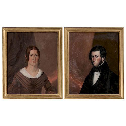 American Portraits of a Man and a Woman