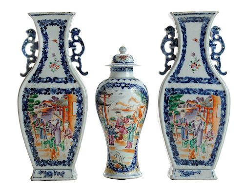 Pair Chinese Export Vases and a