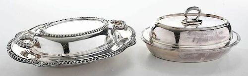 Two Silver Plated Entrees