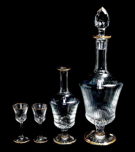 * A Saint Louis Glass Decanter Height of decanter 15 1/2 inches.