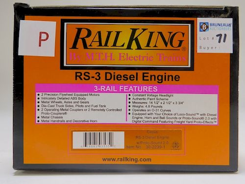 Rail King Circus RS-3 Diesl Engine O Gauge Train