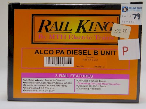 Rail King Southern Alco PA B Unit Diesel O Train