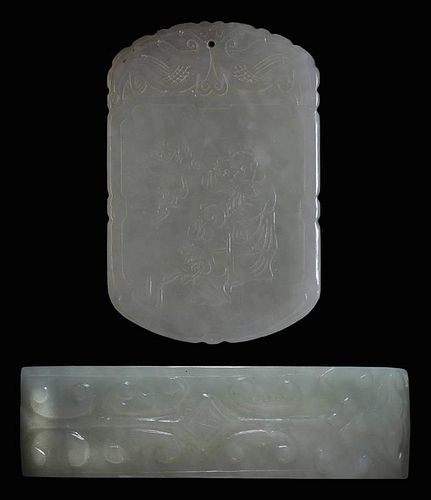 White Jade Pendant Plaque and a