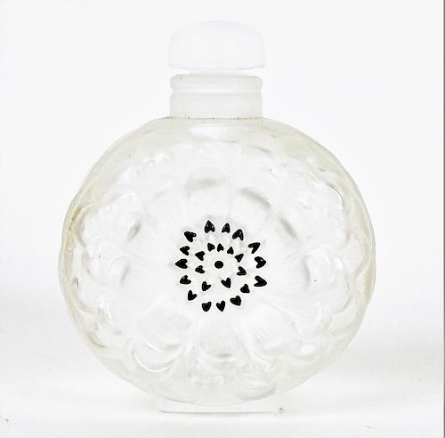 Lalique Dahlia No. 3 Enamel Crystal Perfume Bottle