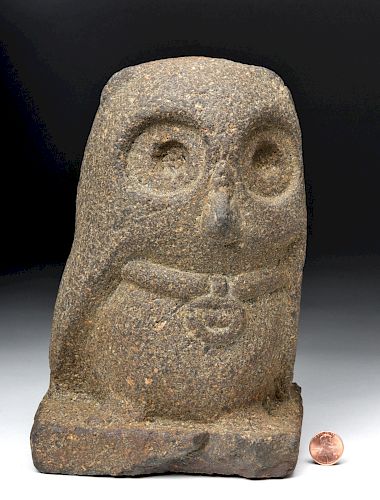 Mayan Volcanic Stone Owl - Von Winning Papered