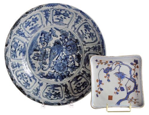 Large Blue-and-White Porcelain Bowl,