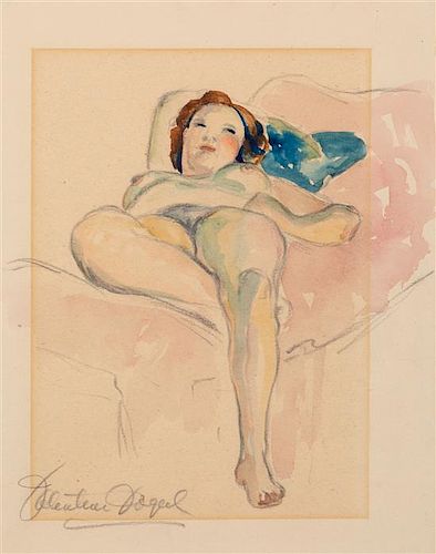 Valentine Vogel, (American, 1906-1965), Female Nude