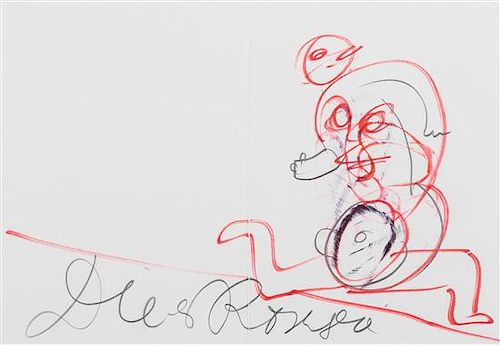 Dieter Roth, (German-Swiss, 1903-1998), Speedy Drawings: Self-Portrait as Sprinter