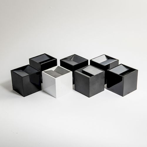 Seven 'Cubo' - '2000B' ashtrays, 1957