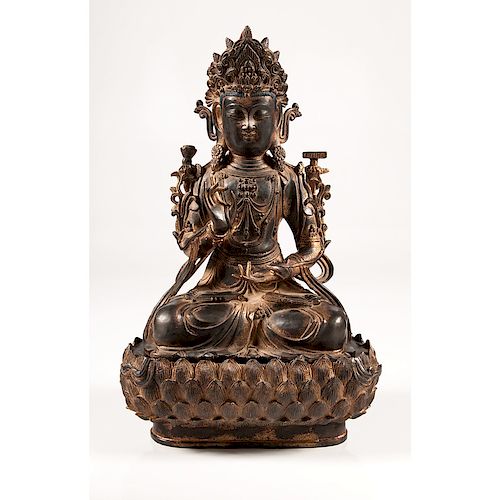 Qing Gilt Bronze Buddha