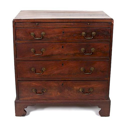 A George II Style Mahogany Bachelors Chest Height 32 1/2 x width 30 x 17 1/2 inches.