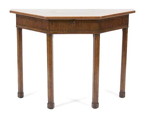 A William IV Mahogany Console Table Height 29 3/4 x width 40 x depth 14 1/2 inches.