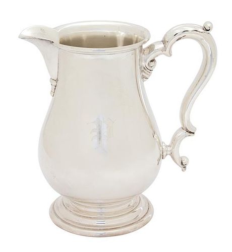 * An American Silver Water Pitcher, International Silver Co., Meridan, CT, 20th Century, monogrammed P