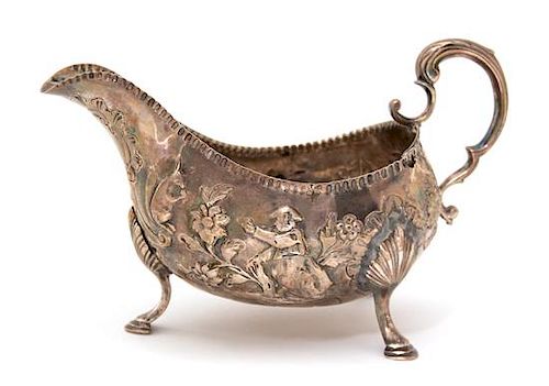 A Victorian Irish Sterling Sauce Boat, Charles Townsend, Dublin 1845,