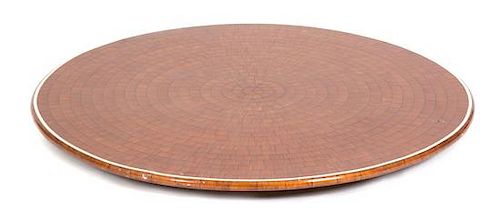 A Lacquered Wood Lazy Susan Diameter 35 1/2 inches.