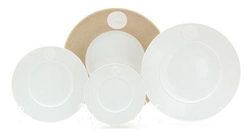 A K.P.M Porcelain Dinner Service for Twelve Diameter of dinner plate 11 1/2 inches.