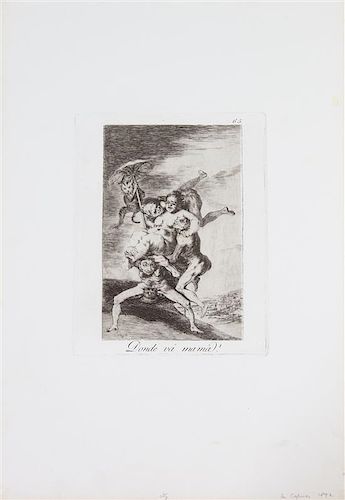 Francisco de Goya y Lucientes, (Spanish, 1746-1828), Donde va Mama, from Los Caprichos, 1892