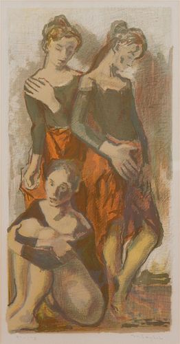 Moses Soyer, (American, 1899-1974), Three Dancers