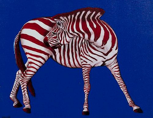 Helmut Koller, (Austrian, b. 1954), Three Works; Pug, Zebra and Horse