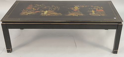 Katherine Herrick Chinese style coffee table, artist signed