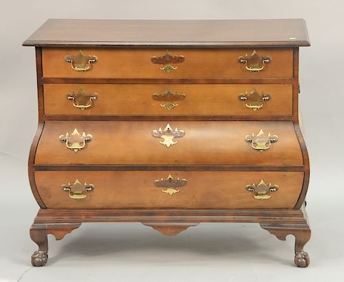 Mahogany bombay style chest with ball and claw feet