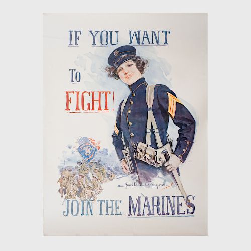 After Howard Chandler Christy (1872-1952): If You Want to Fight!