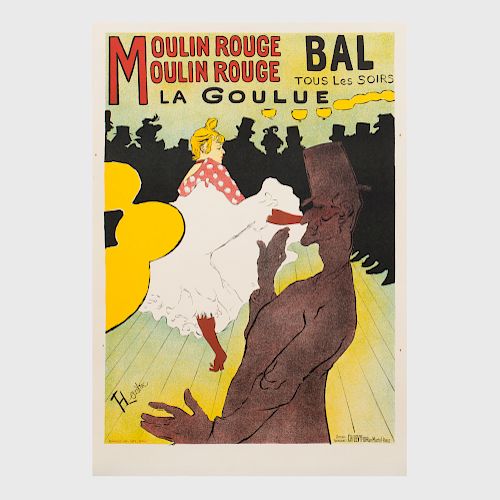 After Henri de Toulouse-Lautrec (1864-1901):  La Goulue-Moulin Rouge