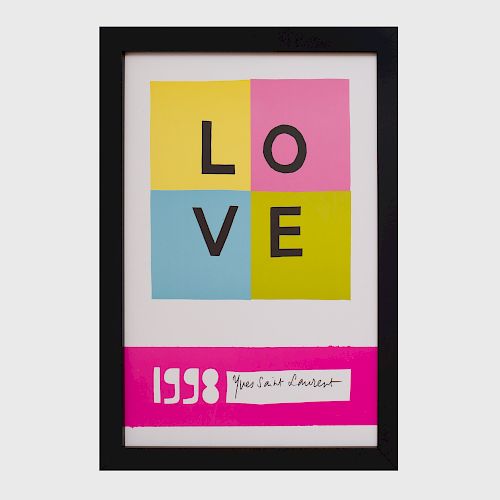 Yves Saint Laurent Love Poster, 1998
