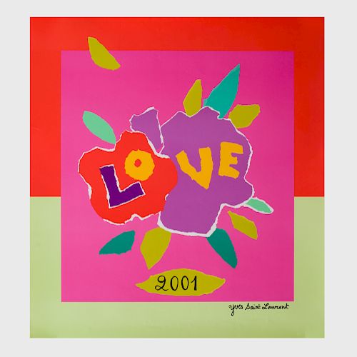 Yves Saint Laurent Love Poster, 2001