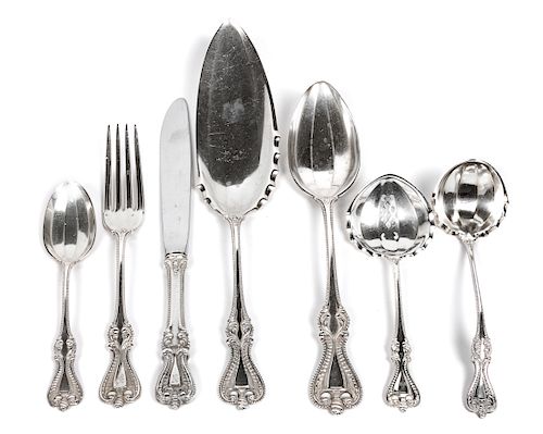 * A Partial American Silver Flatware Service, Towle Silversmiths, Newburyport, MA, Old Colonial pattern, comprising: 12 dinner k