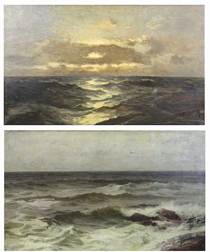 Two 19th/20th C. Oil on Canvas Seascapes.