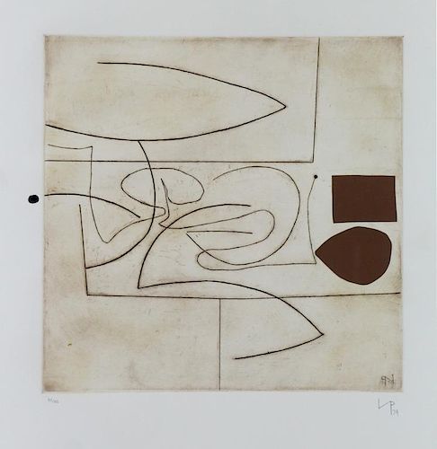 PASMORE, Victor. Etching with Screenprint. "Linear