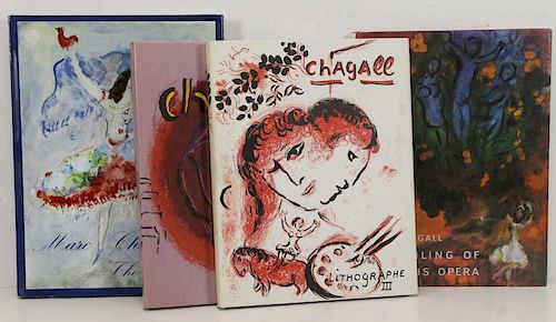 CHAGALL, Marc. Four (4) Books with Original