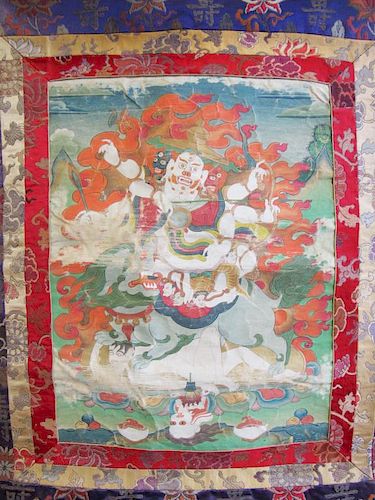Tibetan Thangka of Mahakala.