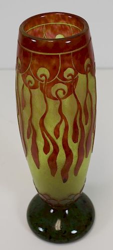 France, Ovington. New York Signed Art Glass Vase.