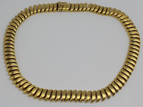 JEWELRY. Signed 18kt Gold Articulated Necklace.