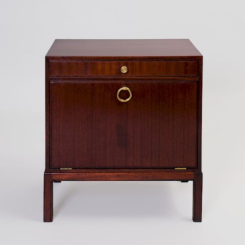 Tommi Parzinger Drop Front Nightstand in Mahogany, for Charak Modern