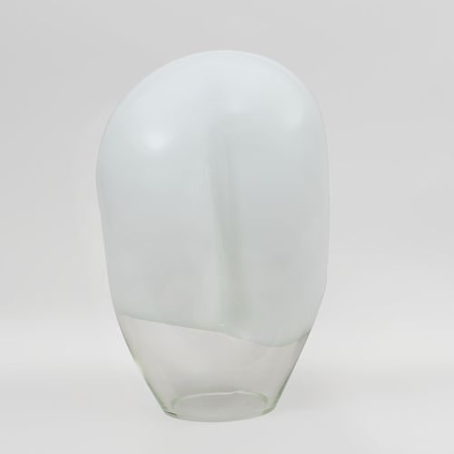 Modern White and Clear Glass Table Lamp 