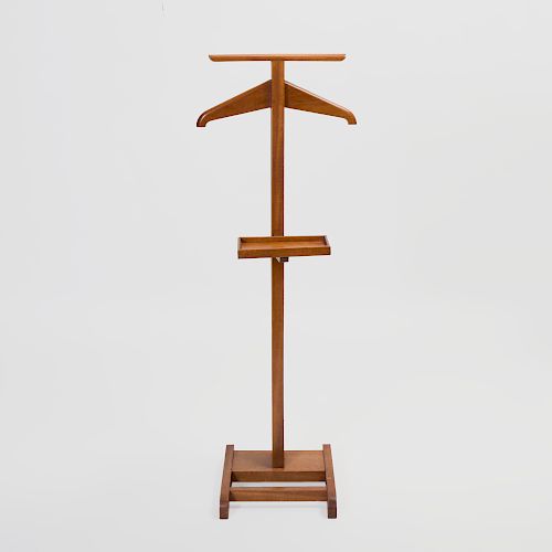 Mahogany Valet Stand, in the Style of Jacques Adnet