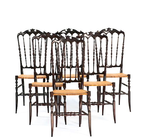 Six 'Chiavari' chairs, 1940/50s