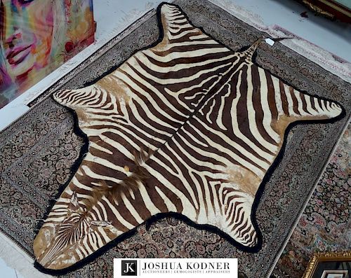 Vintage African Zebra Rug