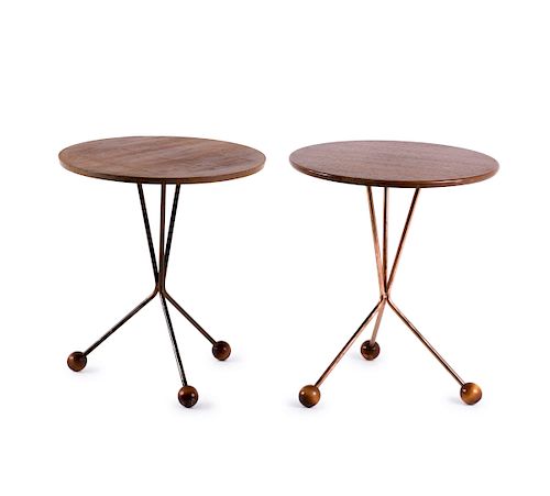 Two 'Table in a jar' end tables, c. 1955