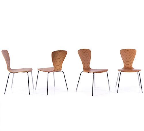 Four 'Nikke' side chairs, 1958