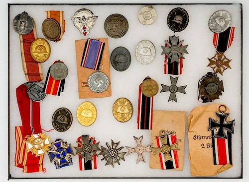 German WWII Assorted Medals, Lot of Twenty-Eight 
