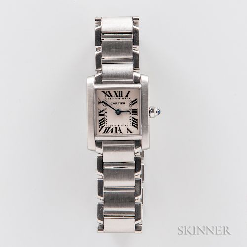 Cartier "Tank Francaise" Stainless Steel Wristwatch